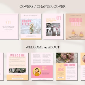 Ebook Template Canva Editable Lead Magnet Coaching Guide Book Course Creator Done for You Pink Modern Workbook Worksheet Digital Download