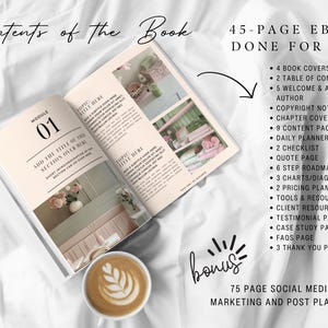 Workbook Template Canva Editable Lead Magnet Coaching Guide Book Course Creator Done for You Pastel Pink eBook Worksheet Digital Download