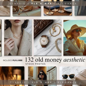 Old Money Aesthetic Stock Photo Luxury Lifestyle Photography Content Stock Images Instagram Marketing PLR MRR Branding Social Media Bundle