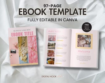 Modèle de livre électronique, aimant en plomb modifiable Canva, guide de coaching, créateur de cours fait pour vous, diagramme rose, classeur, feuille de calcul, téléchargement numérique