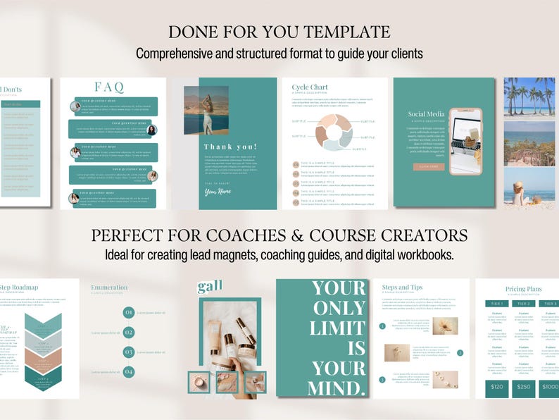 PLR Ebook Template Editable Canva Simple Lead Magnet Coaching Guide ...