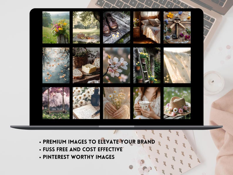 Spring Cottagecore Aesthetic Stock Photo Vintage Garden Photography Content Stock Images Instagram Marketing PLR MRR Branding Social Media