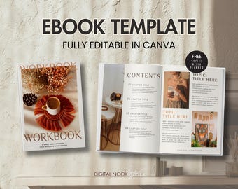 Ebook Template Editable Lead Magnet Coaching Guide Book Course Creator Done for You Boho Aesthetic Workbook Worksheet Digital Download