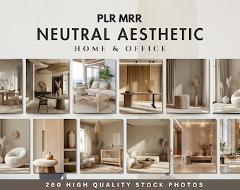 Neutral Aesthetic Home and Office Stock Images Beige Faceless Stock Photo Marketing Light Cream PLR MRR AI Branding Social Media Minimalist