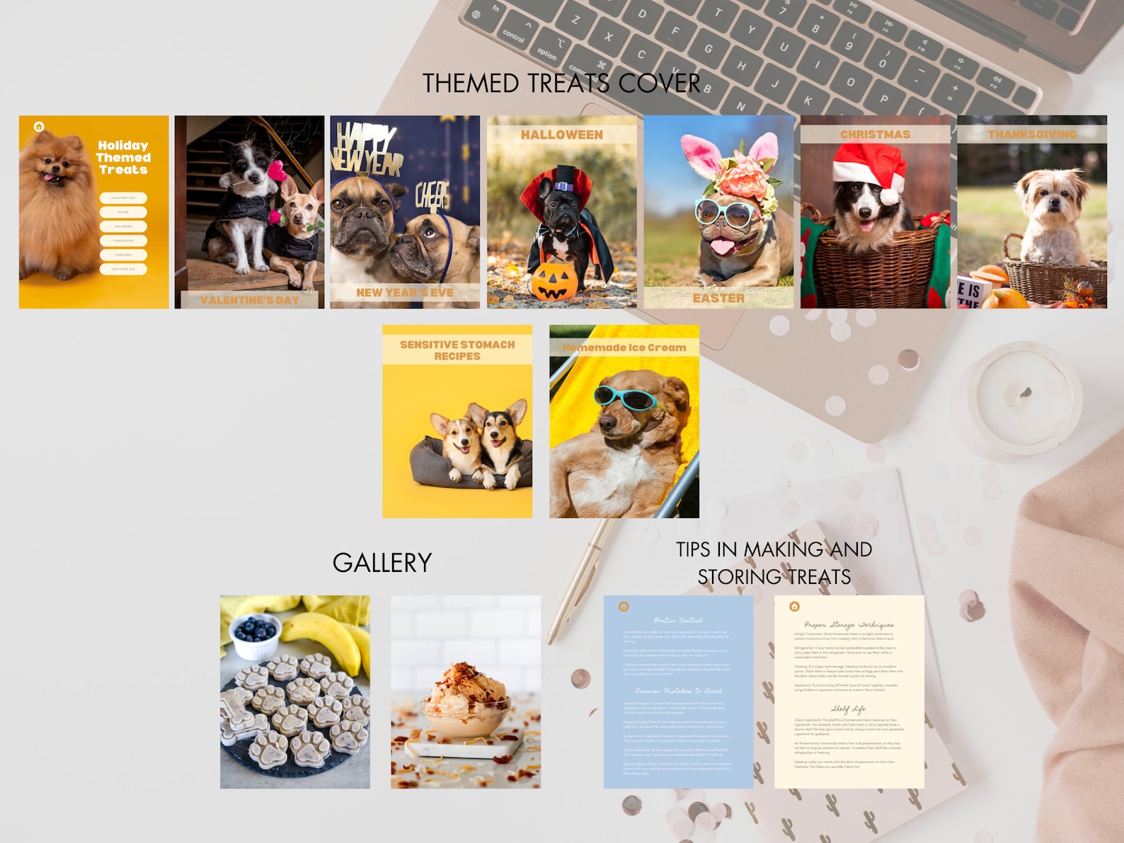 PLR Recipe Book Template Editable Canva Pet Dog Treats Cookbook Ebook ...