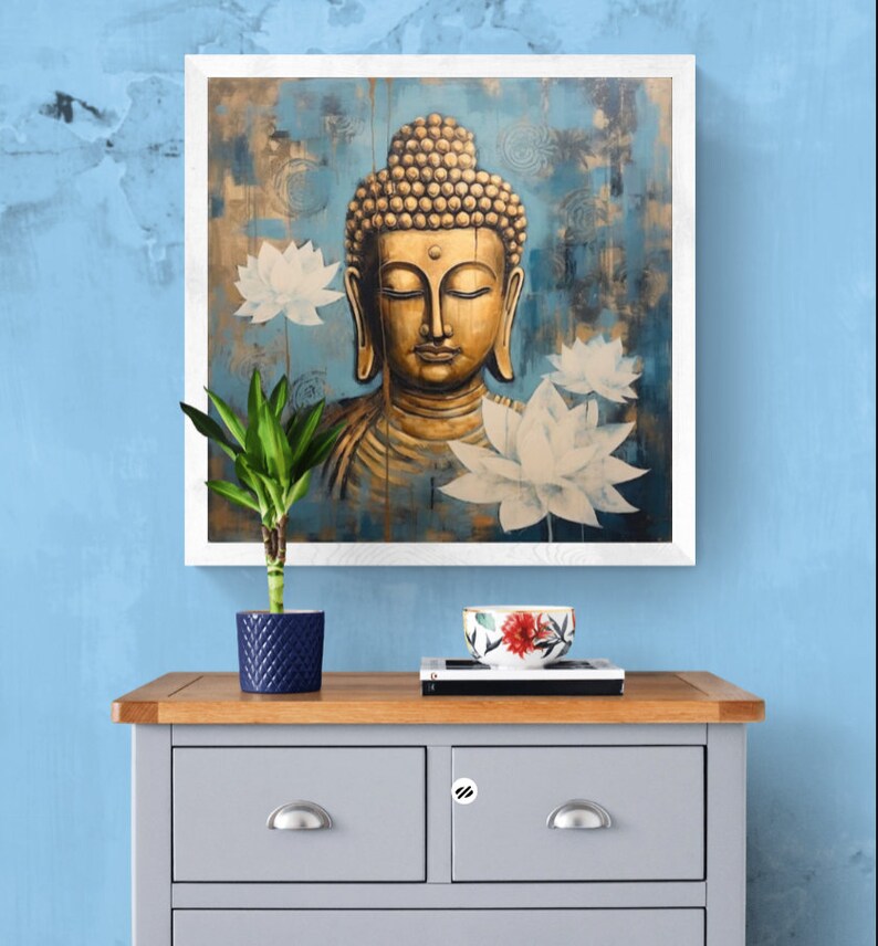 Buddha Wall Art Digital Print, Buddha Wall Art, Buddha Painting, Zen ...