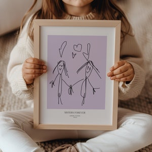Make My Child’s Drawing into Wall Art, Kids Custom Prints Gift, Digitized Children Art, Personalized Kids Gift, Children’s Art Print Poster