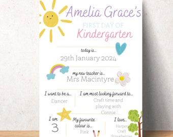 Editable First Day of School Sign Template | Back to School Canva Printable | Teacher Milestone Poster | Digital Download