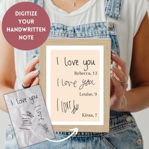 Lehrer Dankeschön Geschenk, Kinder Handgeschriebene Nachricht, Benutzerdefinierte Handgeschriebener Druck On Demand, Grußkarte Nachricht, Kinder Kunstdruck Poster Geschenk