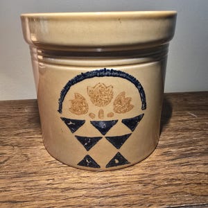 Pfaltzgraff Americana Blue and Yellow 2.5 qt canister