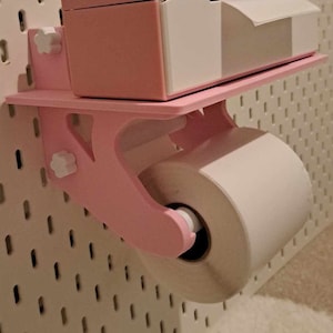Thermal printer stand for table top or Ikea SKADIS Pegboard, UPPSPEL Pegboard