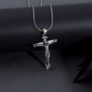 Etsy crucifix necklace deals