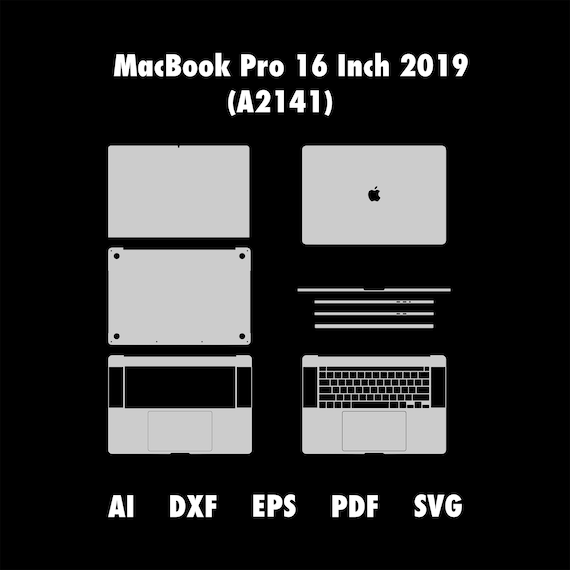 MacBook Pro 16 inch 2019 A2141 Vector Skin Cut Files MacBook Pro 16 2019 SVG MacBook Pro 2019 EPS DXF Vector File Cut to Print Etsy UK