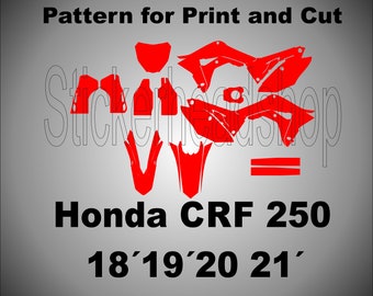 Honda CRF 250 (2018-2021) Skinnvektormall