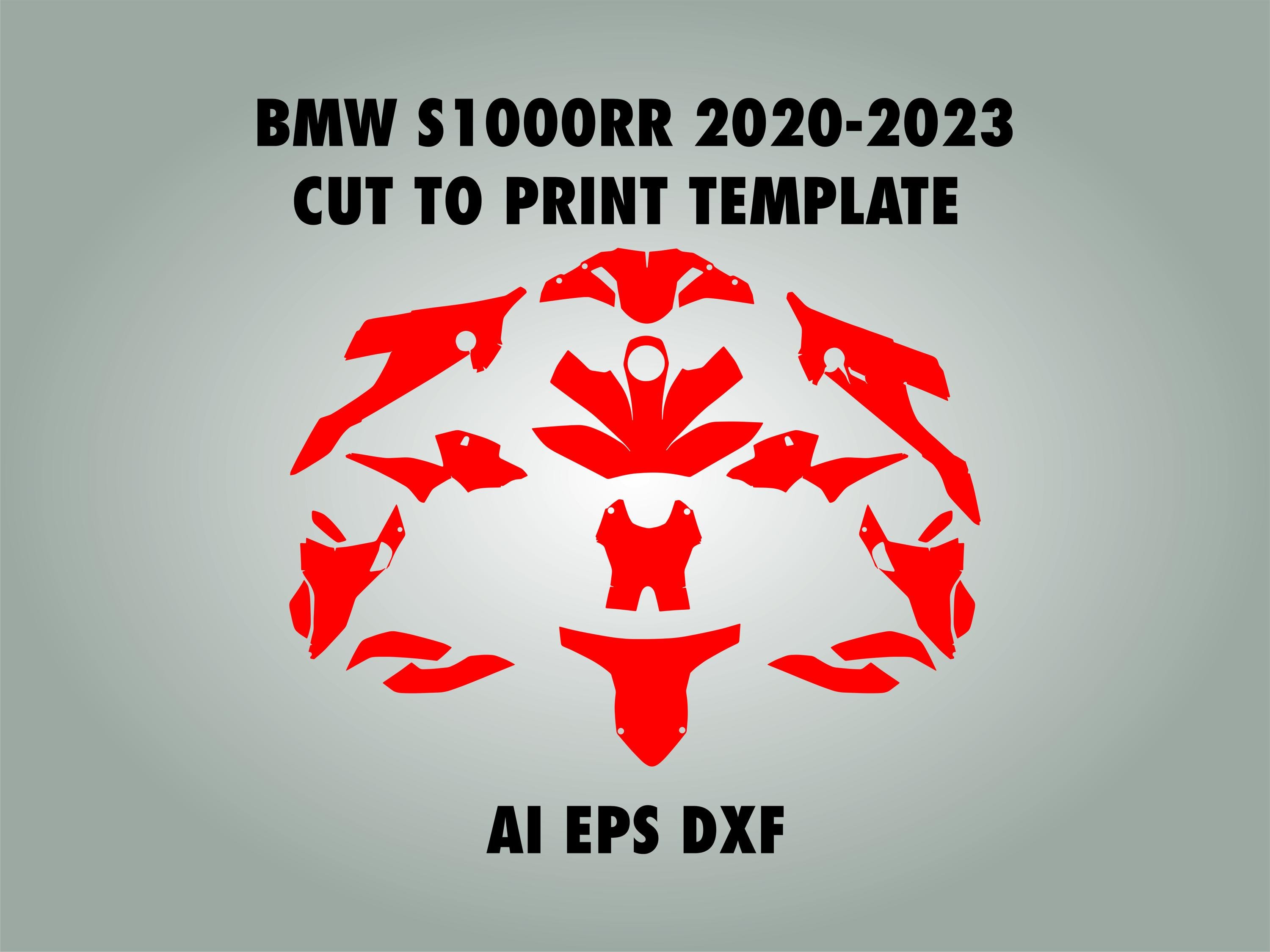 Modèle d'habillage pour BMW S1000RR : habillage de moto personnalisé (EPS Ai Dxf)