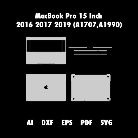 Macbook Pro 15インチ+ スキン　2016 スキンシール MacBook Pro 15インチ (2016~2019) ブラック – wraplus