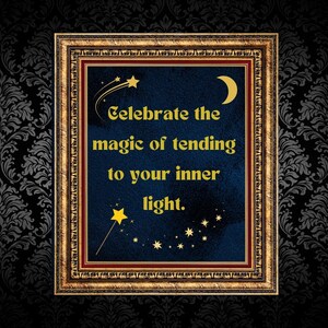 Inspirational Magical Digital Art Print, Positives Denken Zitat, Selbstliebe Affirmation Geschenk, motivierende Wanddekoration, Karte für psychische Gesundheit
