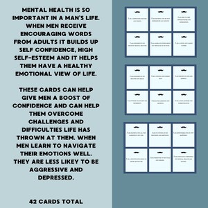 Affirmation Cards for Men, Mental Health Cards for Him, Encouraging ...