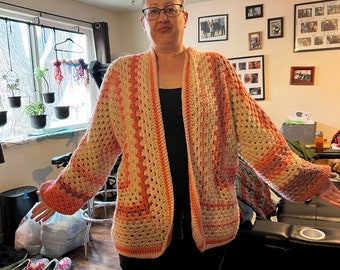 Hexagon Cardigan - Crochet