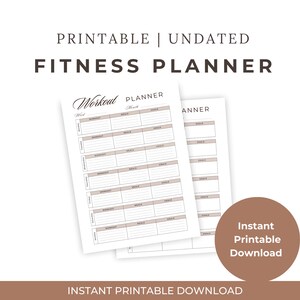 Printable Workout Planner, Exercise Tracker, Goal Planner, Exercise Log, Fitness Tracker, Exercise Planner, Fitness Journal, Fitness Tracker