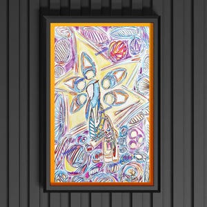 Affiche Light  Art Visionnaire de Lumière et Expansion  Illustration Énergétique et Spirituelle