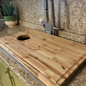 Butcher Block Sink Cover Cutting Board