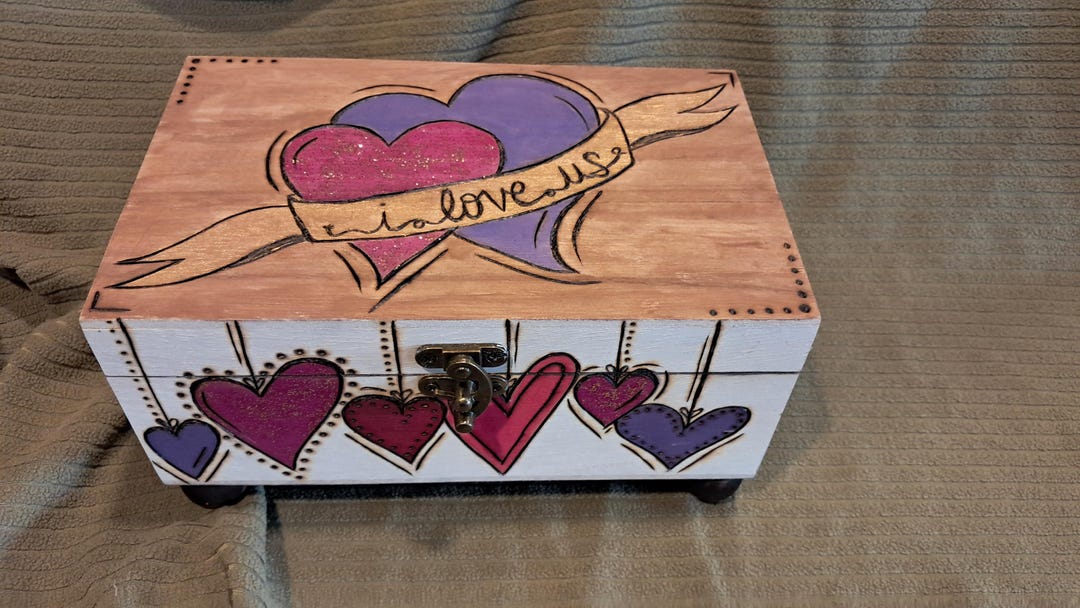 Hand Crafted Wood Burned Custom Box - Etsy