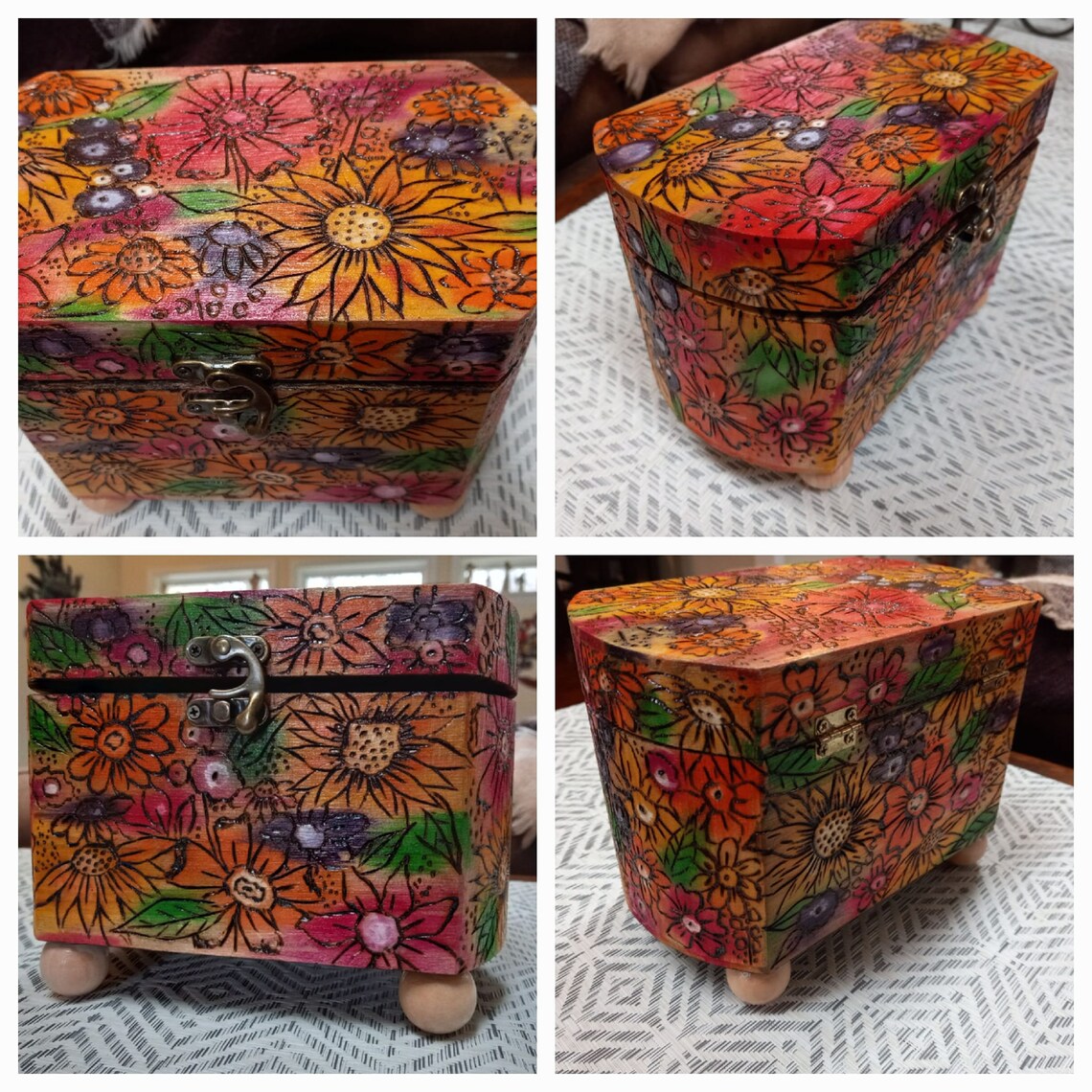 Hand Crafted Wood Burned Custom Box - Etsy