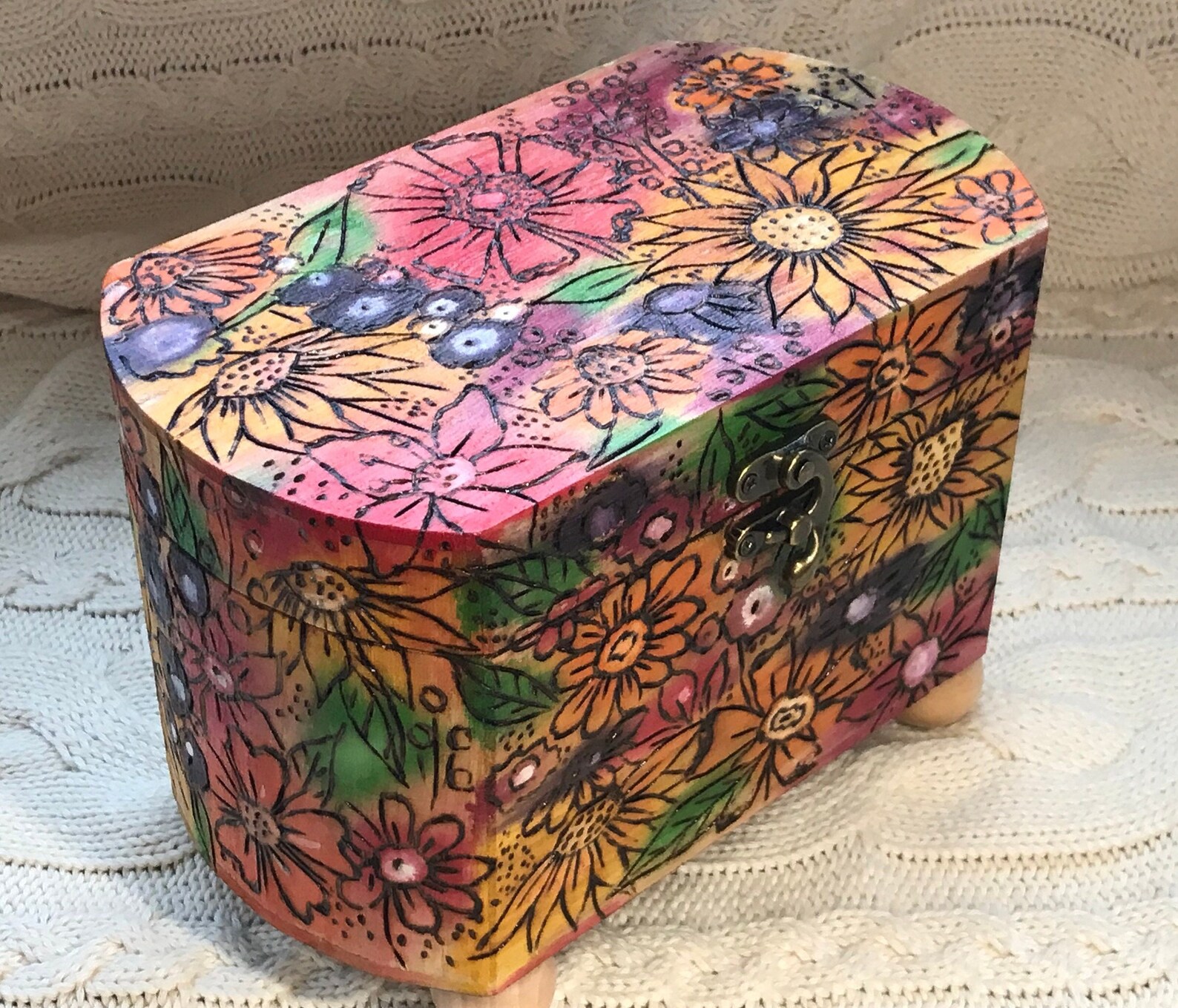 Hand Crafted Wood Burned Custom Box - Etsy