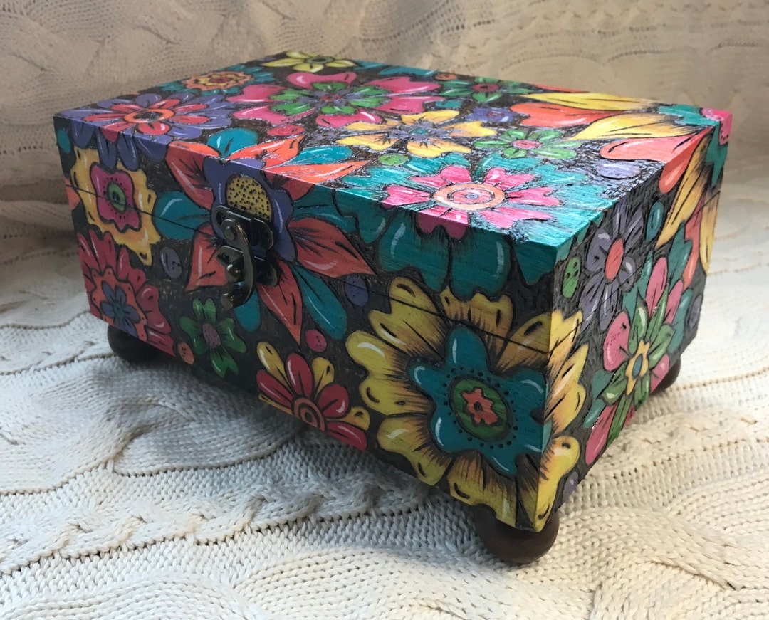 Hand Crafted Wood Burned Custom Box - Etsy