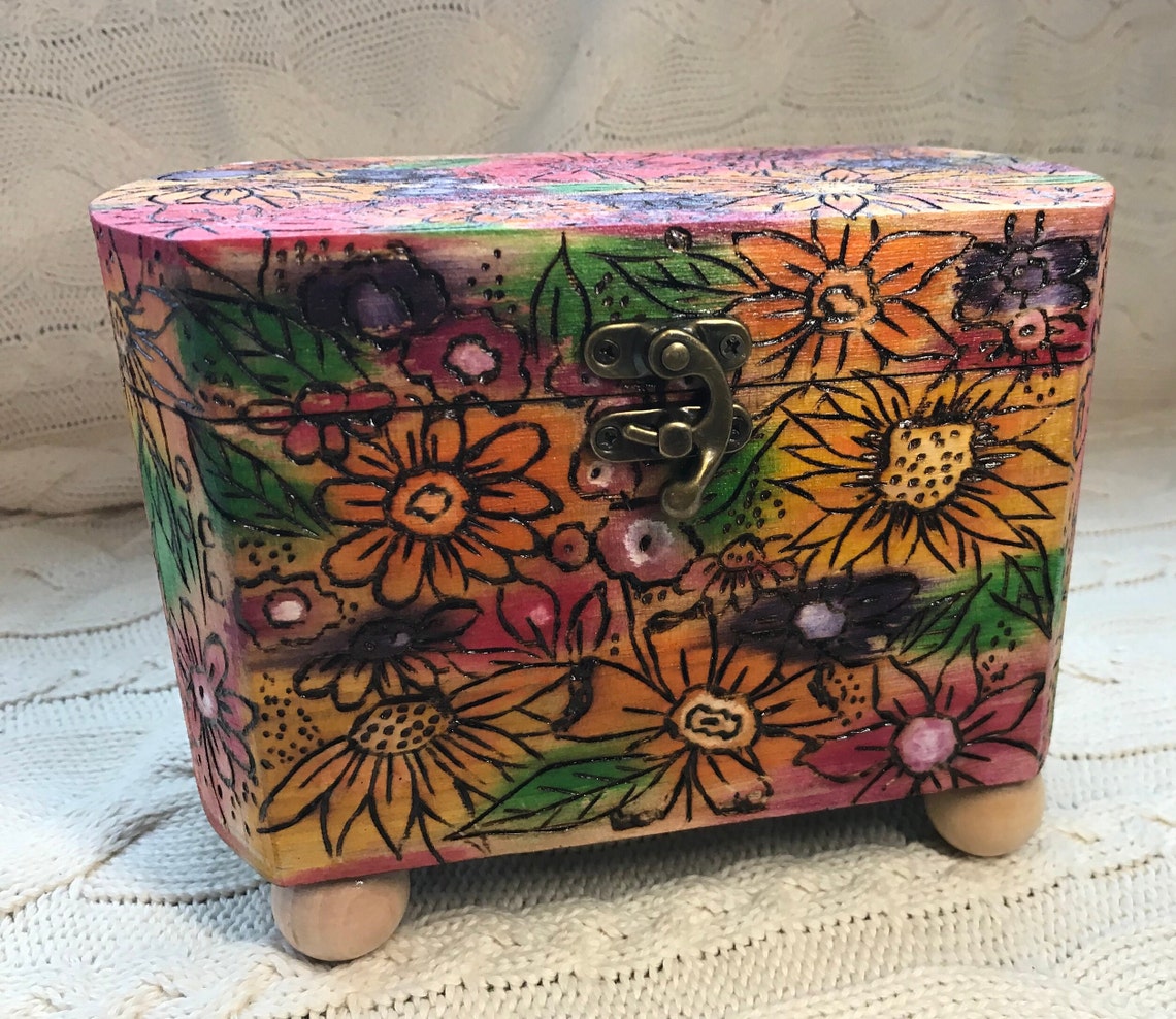 Hand Crafted Wood Burned Custom Box - Etsy