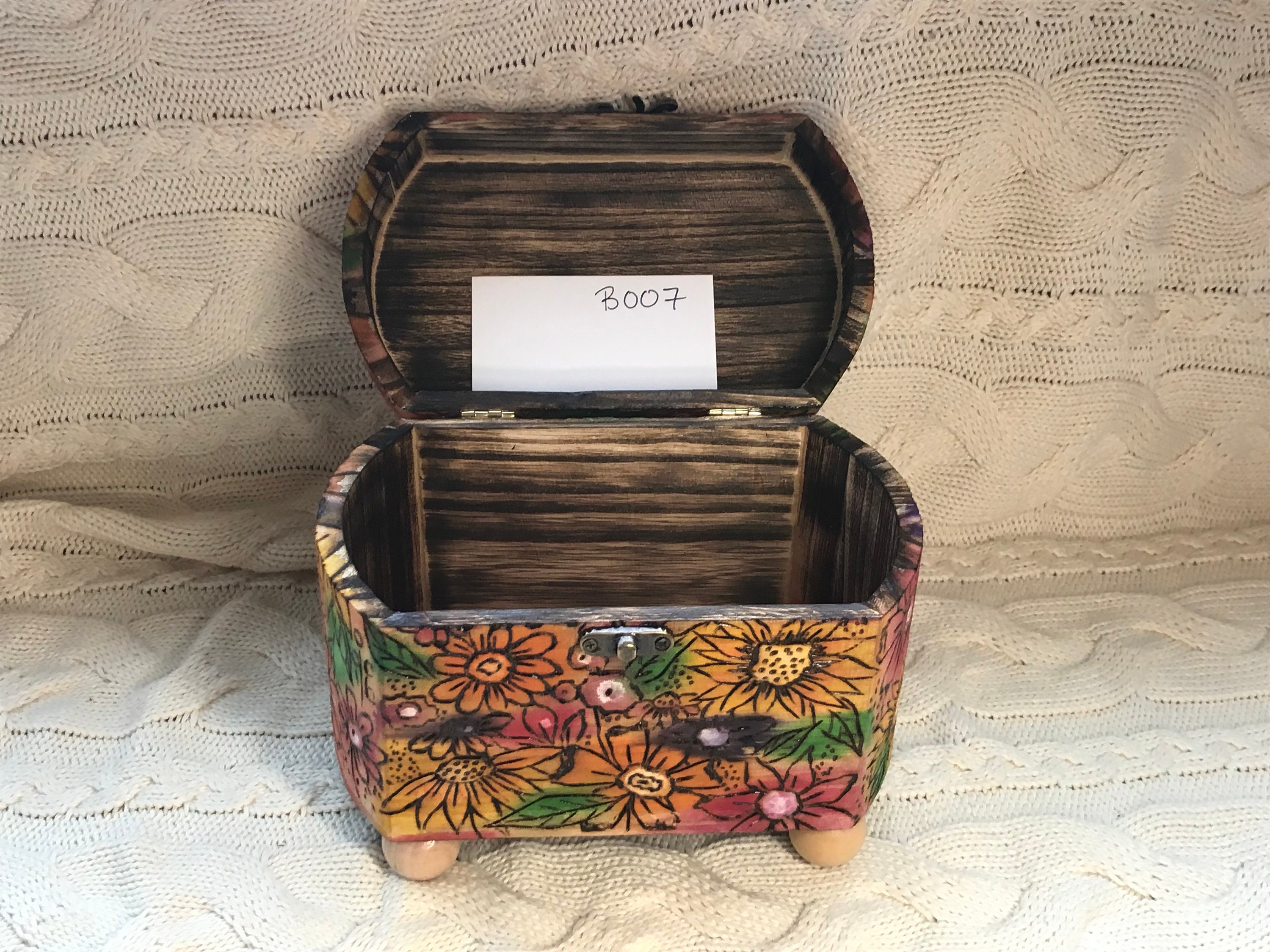 Hand Crafted Wood Burned Custom Box - Etsy