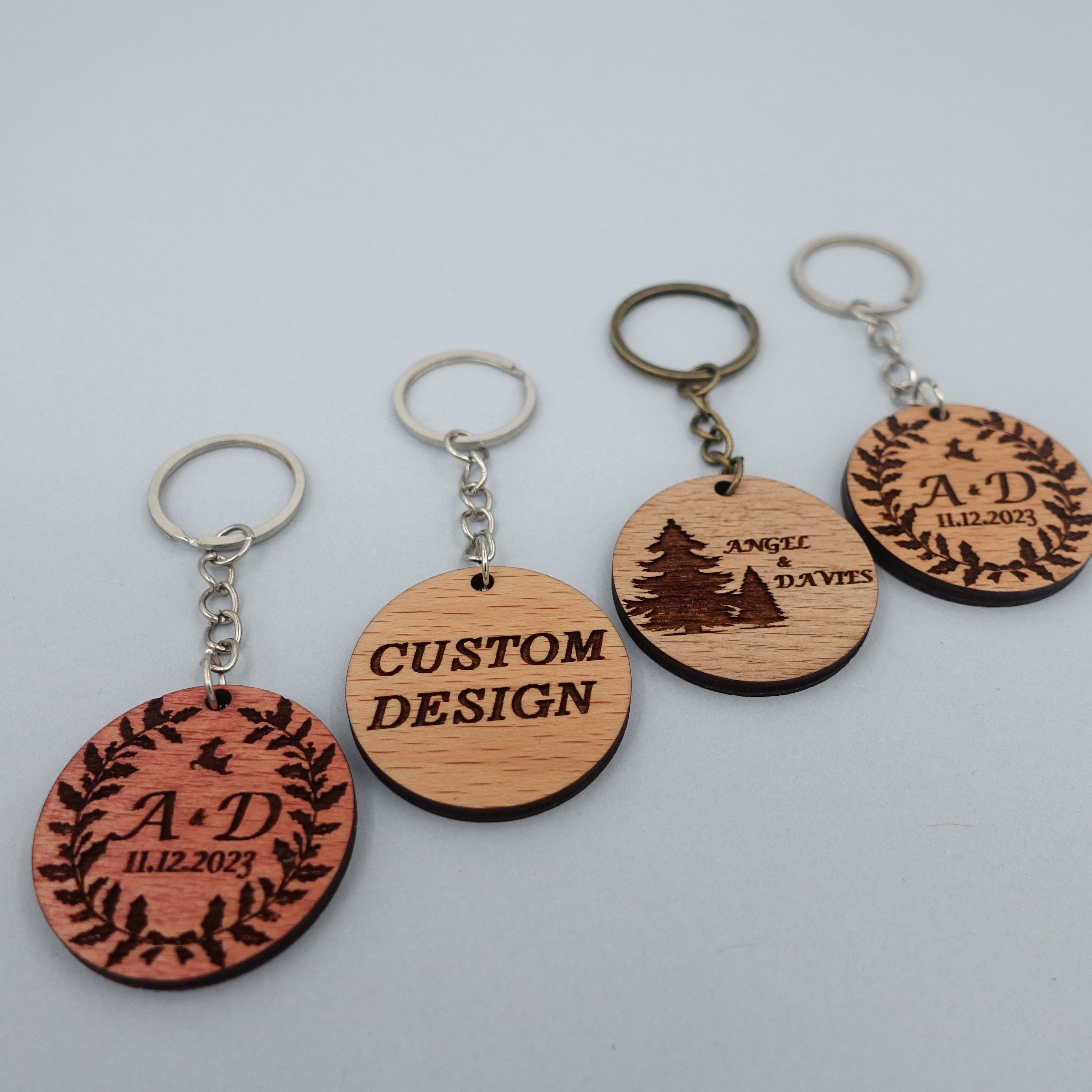 10pcs Personalized Engrave Round Wooden Keychain With Tassels Wood Keyring  Tags Christening Baptism Frist Holy Communion Gift - AliExpress
