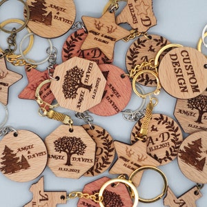 SalmaPersonalized Customer Gift Keychains, Bulk Logo Keychains, Custom Keychains Party Favors