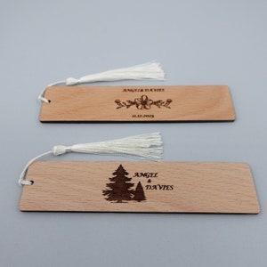 Wooden Rustic Bookmarks Church Favors, Teacher Bookmarks Student Gifts, Bookmark Christmas Favors, Bookmarks with Tassels