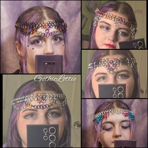 Pride Flag Custom Renaissance Circlet Crown Chainmail
