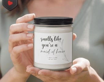Maid of Honor Candle Set, Matches, Wick Trimmer, Soft Glam Gift