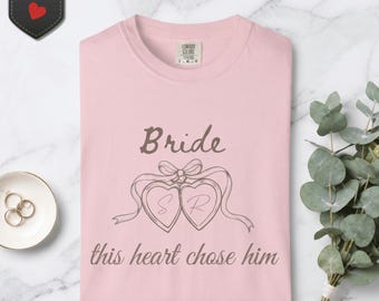 Bride 'This Heart Chose Him' Tee, Soft Glam Wedding Apparel