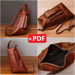 Op de afbeelding: Bruine leren sling bag met een schouderriem en meerdere vakken. De tas heeft een handvat aan de bovenkant en een hoofdvak met ritssluiting. De tas is gemaakt van rijk, getextureerd leer.
