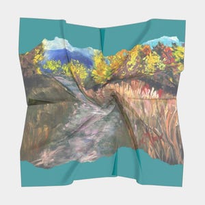 Square Scarf - 100% Silk Scarf | One Step Enough | Bright Viridian
