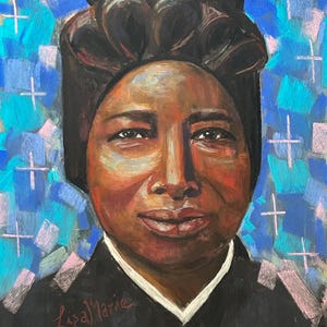 Fine Art Giclée Print - ‘Graced’ | Portrait | Saint Josephine Bakhita | Catholic Art | Saint Art | Black Catholic History | St Josephine Art
