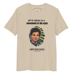 Misionero Eucarístico / San Carlo Acutis / Camiseta unisex 100% algodón orgánico / Artículos de canonización
