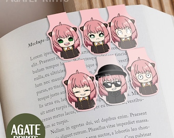 Anya the Spy Chibi Magnetic Bookmark – Book Accessories – Page Saver – Page clip - Reading Gifts - Page Marker