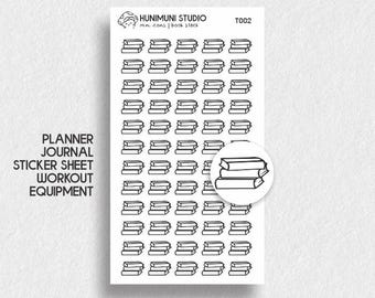 Book Stack Books Mini Tiny Icons Sticker Sheet | Functional Planner Journal Stickers