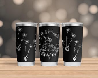 20 oz Laser Tumbler Wrap, 20oz Tumbler Laser, 20 oz Engraving Wrap, 20oz Laser File, 20 oz Engraved Tumbler, Llama with Flower SVG