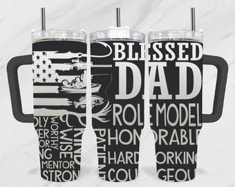 Dad 40oz Tumbler SVG, 40oz Tumbler Laser, Engraving Wrap, 40oz Laser Wrap, 40oz Engraved, Gift for Father Laser Engraving Design