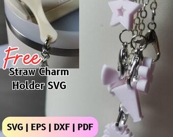 Cheer Leader Charm SVG, Straw Charm SVG, Bundle Cheer Leading Charms, for 40Oz Tumbler Accessories, Laser Cut Charms, Straw Topper