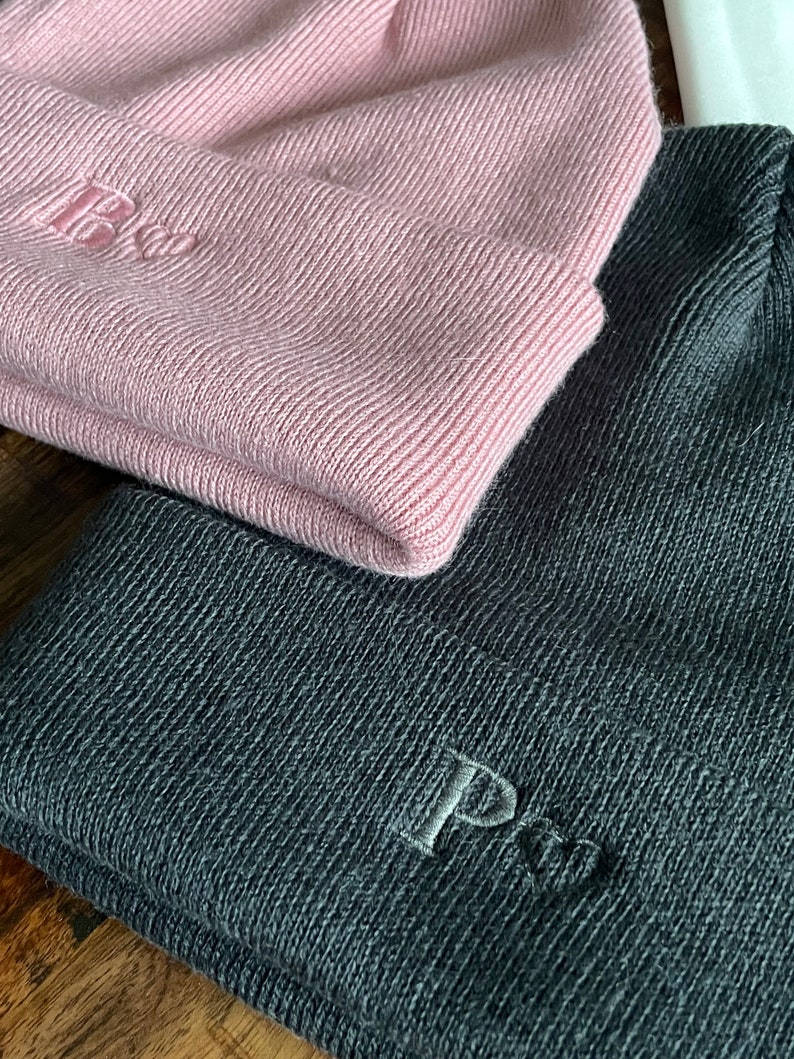 bestickt personalisiert kuschelig Mütze Beanie Unisex Bild 2