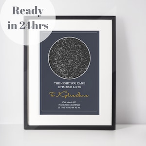 Aangepaste digitale sterrenkaart gemaakt op datum, The Night We Met-cadeau, vriendje, luchtkaart, print eerste date, cadeau voor haar