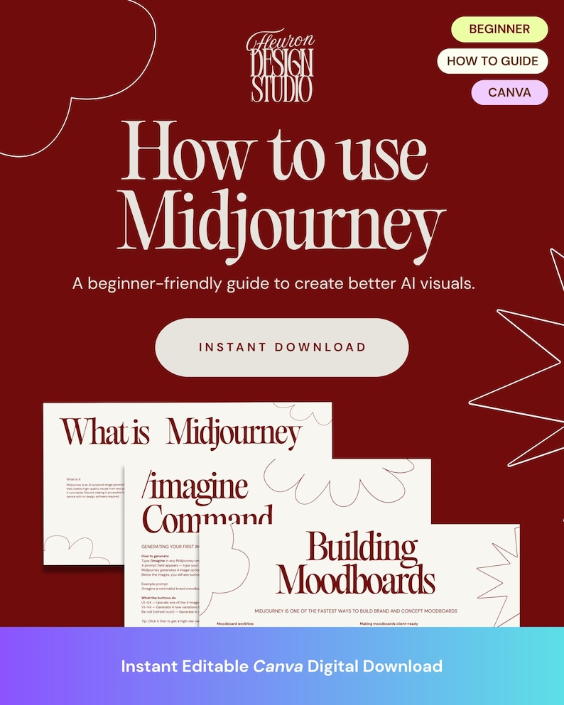 How to Use Midjourney | Beginner AI Prompt Guide for Creatives - Etsy